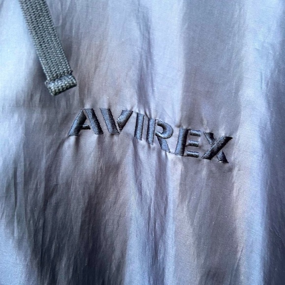 AVIREX Black Nylon Aviation Bomber Jacket | Size XXL - Picture 3 of 8